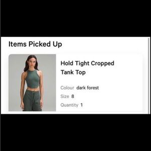 Hold tight cropped tank lululemon